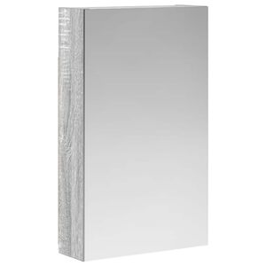 vidaXL F&uuml;rdőszobai t&uuml;k&ouml;rszekr&eacute;ny Sz&uuml;rke Sonoma 30 x 10,5 x 50 cm