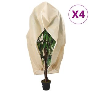 vidaXL 4 db n&ouml;v&eacute;nyv&eacute;dő huzat cipz&aacute;rral 70 g/m&sup2; 2,36 x 2 m