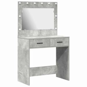 vidaXL &Ouml;lt&ouml;zk&ouml;dőasztal Beton Sz&uuml;rke 78,5 x 41 x 135 cm Szerelt Fa