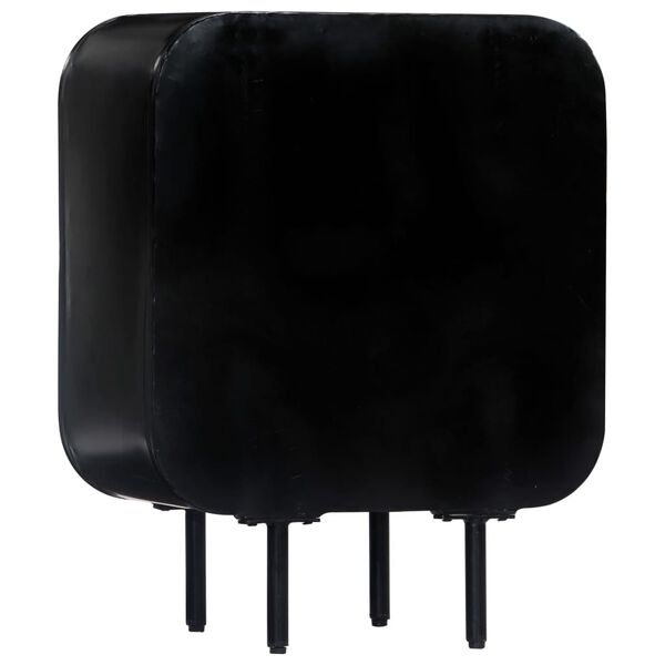 vidaXL tömör mangófa és vas tálalószekrény 60 x 30 x 75 cm