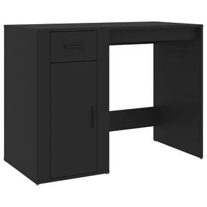 vidaXL fekete szerelt fa &iacute;r&oacute;asztal 100 x 49 x 75 cm