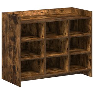 vidaXL Cipőszekr&eacute;ny F&uuml;st&ouml;s T&ouml;lgy 85 x 39,5 x 70 cm Szerelt Fa