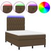 vidaXL barna sz&ouml;vet rug&oacute;s &eacute;s LED-es &aacute;gy matraccal 120x190 cm