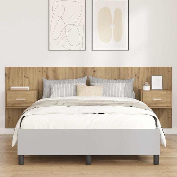 vidaXL Fejt&aacute;mla Szekr&eacute;nnyel fi&oacute;kkal 3 pcs Artisan t&ouml;lgy Faanyag