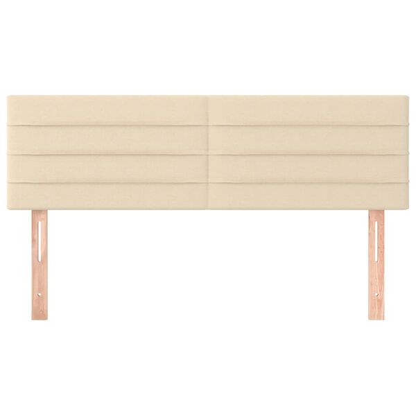 vidaXL 2 db krémszínű szövet fejtámla 72 x 5 x 78/88 cm