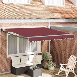 vidaXL burgundi v&ouml;r&ouml;s automata kih&uacute;zhat&oacute; napellenző 300 x 250 cm