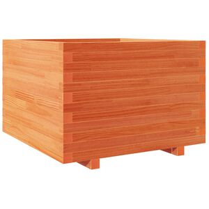 vidaXL viaszbarna t&ouml;m&ouml;r fenyőfa kerti vir&aacute;gl&aacute;da 70 x 70 x 49,5 cm