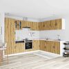 vidaXL 14 r&eacute;szes konyhaszekr&eacute;ny szett Kalmar k&eacute;zműves t&ouml;lgy m&eacute;rn&ouml;ki fa