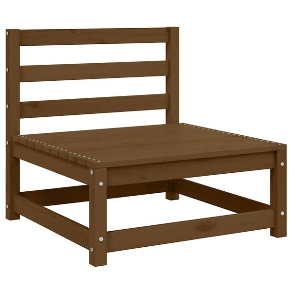 vidaXL 2 részes mézbarna tömör fenyőfa kerti ülőgarnitúra párnákkal