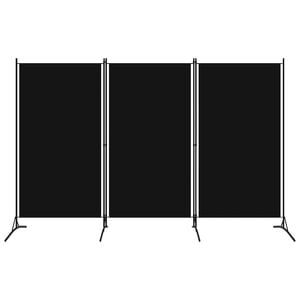 vidaXL fekete 3 paneles parav&aacute;n 260 x 180 cm