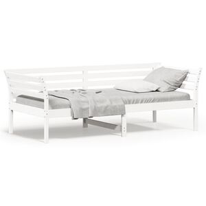 vidaXL feh&eacute;r t&ouml;m&ouml;r fenyőfa kanap&eacute;&aacute;gy matrac n&eacute;lk&uuml;l 80 x 200 cm