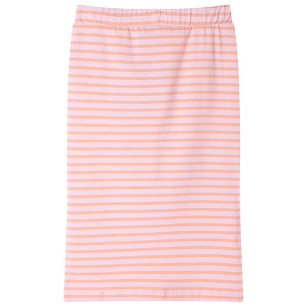 Rózsaszín csíkos egyenes gyerekszoknya 140