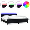 vidaXL fekete b&aacute;rsony rug&oacute;s &eacute;s LED-es &aacute;gy matraccal 200x220 cm