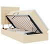 vidaXL &Aacute;gy t&aacute;rol&oacute;val &eacute;s matraccal fejt&aacute;ml&aacute;val Kr&eacute;m 90 x 200 cm sz&ouml;vet