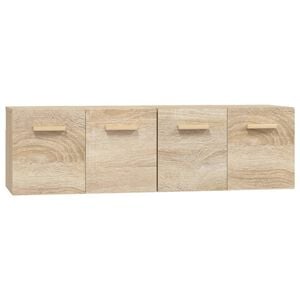 vidaXL 2 db sonoma t&ouml;lgy sz&iacute;nű szerelt fa faliszekr&eacute;ny 60x36,5x35 cm