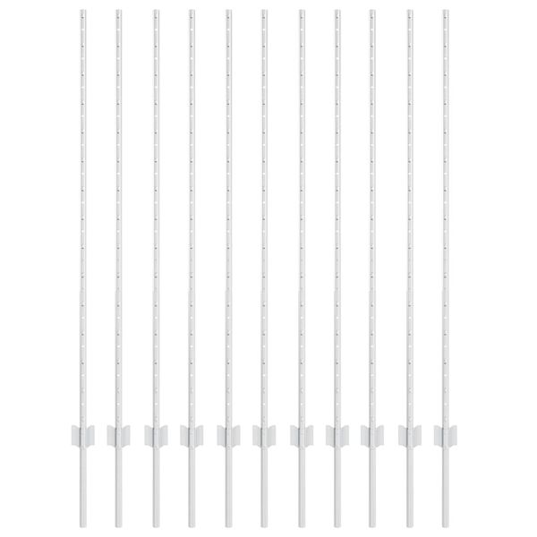 vidaXL Ker&iacute;t&eacute;soszlop 11 pcs Ez&uuml;st 140 cm Ac&eacute;l