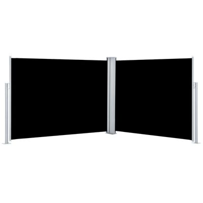 vidaXL fekete behúzható oldalsó napellenző 140 x 1000 cm