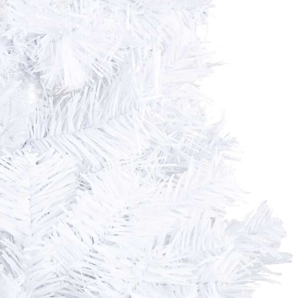 vidaXL feh&eacute;r megvil&aacute;g&iacute;tott műkar&aacute;csonyfa g&ouml;mb szettel 240 cm