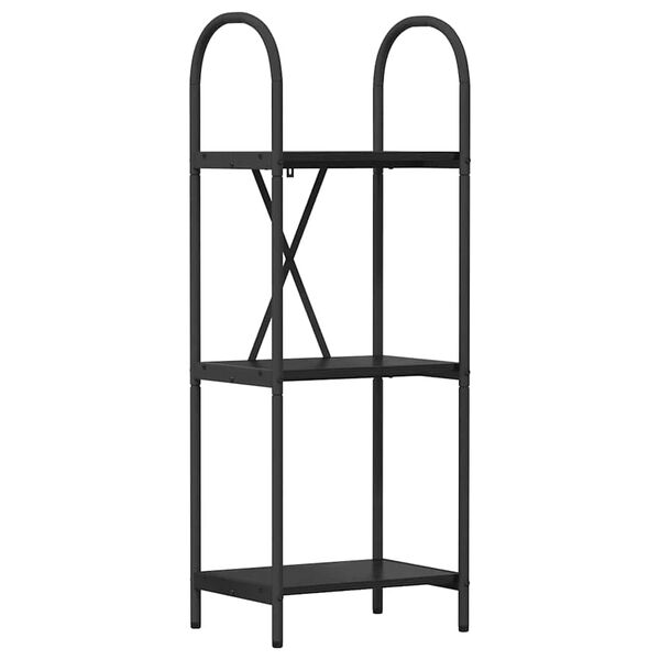 vidaXL K&ouml;nyvespolc Fekete t&ouml;lgy 40 x 30 x 109 cm Faanyag