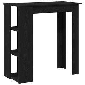 vidaXL B&aacute;rasztal 102 x 50 x 103,5 cm Szerelt Fa Fekete t&ouml;lgy