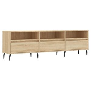 vidaXL sonoma t&ouml;lgy sz&iacute;nű szerelt fa fali TV-szekr&eacute;ny 150x30x44,5 cm