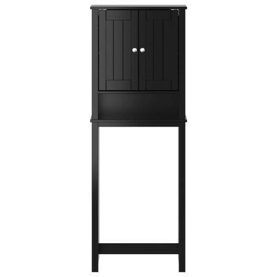 vidaXL BERG fekete tömör fa WC feletti tároló 60 x 27 x 164,5 cm