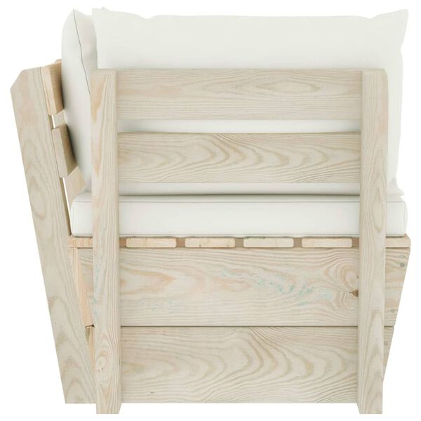 vidaXL impregnált lucfenyő kerti raklap sarokkanapé párnákkal