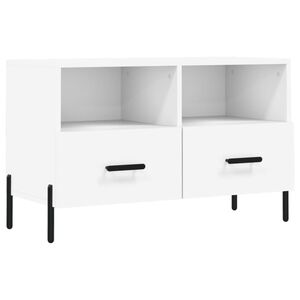 vidaXL feh&eacute;r szerelt fa TV-szekr&eacute;ny 80 x 36 x 50 cm