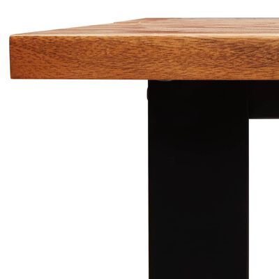vidaXL tömör akácfa étkezőasztal természetes éllel 140 x 80 x 75 cm