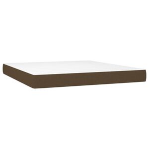 vidaXL s&ouml;t&eacute;tbarna sz&ouml;vet zsebrug&oacute;s &aacute;gymatrac k&ouml;zepes kem&eacute;nys&eacute;gű 160x200x20 cm