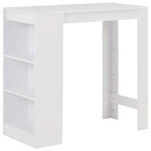 vidaXL feh&eacute;r b&aacute;rasztal polccal 110 x 50 x 103 cm