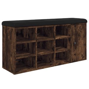 vidaXL f&uuml;st&ouml;s t&ouml;lgy sz&iacute;nű szerelt fa cipőpad 102 x 32 x 50 cm