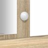 vidaXL Öltözködőasztal tükör lámpákkal Barna 102 x 33 x 135 cm Faanyag