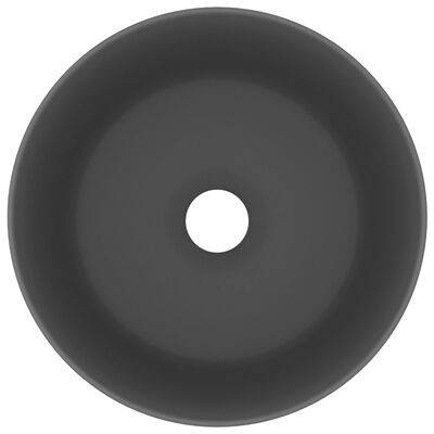 vidaXL kerek matt sötétszürke kerámia luxus mosdókagyló 40 x 15 cm