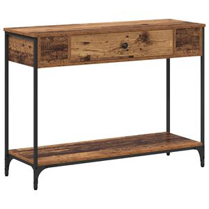 vidaXL Konzolasztal R&eacute;gi fa 100 x 34.5 x 75 cm Szerelt fa