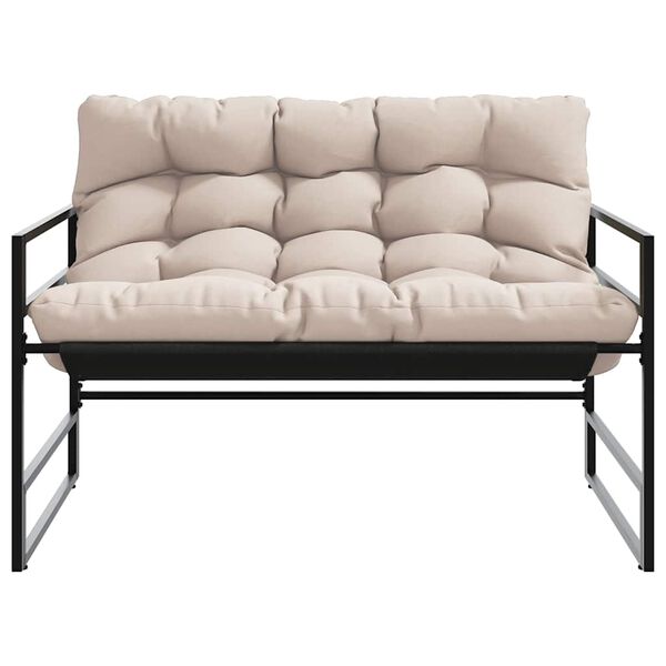 vidaXL t&oacute;psz&iacute;nű ac&eacute;l kerti pad p&aacute;rn&aacute;val 113 cm