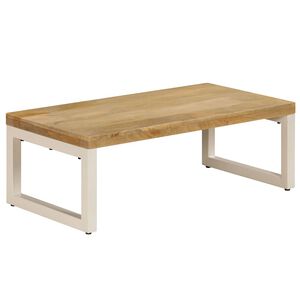 vidaXL t&ouml;m&ouml;r mang&oacute;fa &eacute;s ac&eacute;l doh&aacute;nyz&oacute;asztal 100 x 50 x 35 cm
