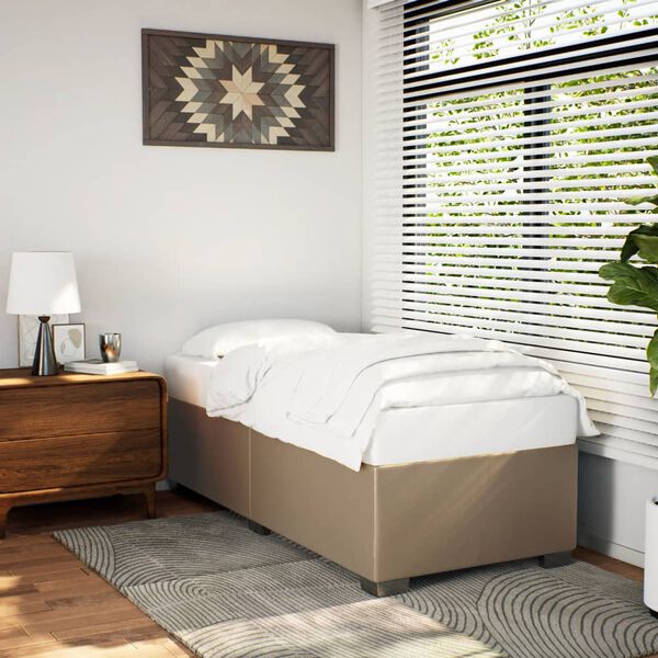 vidaXL cappuccino sz&iacute;nű műbőr &aacute;gykeret 90 x 200 cm