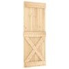 vidaXL Cs&uacute;sz&oacute; ajt&oacute; NARVIK Term&eacute;szetes &eacute;s Fekete 80 x 210 cm (213,5 cm)