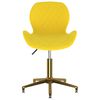 vidaXL 4 db sárga bársony forgó étkezőszék