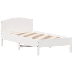 vidaXL feh&eacute;r t&ouml;m&ouml;r fenyőfa &aacute;gy matrac n&eacute;lk&uuml;l 75 x 190 cm