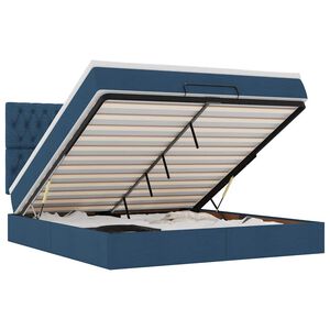 vidaXL Ottom&aacute;n &aacute;gykeret matraccal k&eacute;k 160x200cm sz&ouml;vet