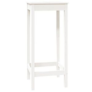 vidaXL feh&eacute;r t&ouml;m&ouml;r fenyőfa b&aacute;rasztal 50 x 50 x 110 cm