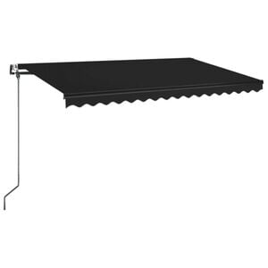 vidaXL antracitsz&uuml;rke sz&eacute;l&eacute;rz&eacute;kelős &eacute;s LED-es napellenző 450 x 350 cm