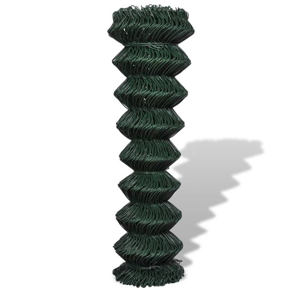 vidaXL zöld acél drótkerítés 1,5 x 15 m