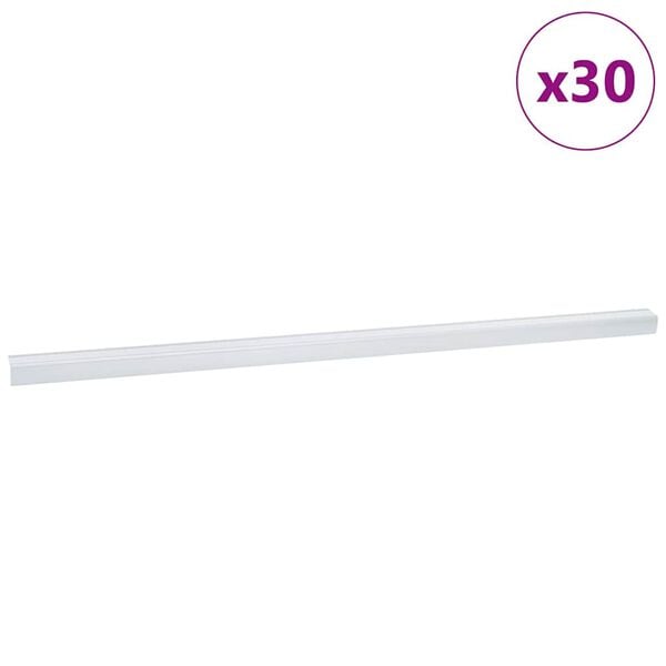 vidaXL L&eacute;pcső&eacute;lv&eacute;dők 30 pcs Ez&uuml;st 67 cm Alum&iacute;nium