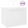 vidaXL 250 db feh&eacute;r pap&iacute;rzacsk&oacute;k foganty&uacute;kkal 32x22x24 cm