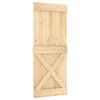 vidaXL Cs&uacute;sz&oacute; ajt&oacute; NARVIK Term&eacute;szetes &eacute;s Fekete 85 x 210 cm (213,5 cm)