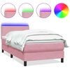 vidaXL rug&oacute;s &eacute;s LED-es &aacute;gy matraccal r&oacute;zsasz&iacute;n 100x220 cm b&aacute;rsony
