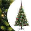 vidaXL Műanyag Hajtogatott Kar&aacute;csonyfa 150 LED-del Z&ouml;ld 120 cm
